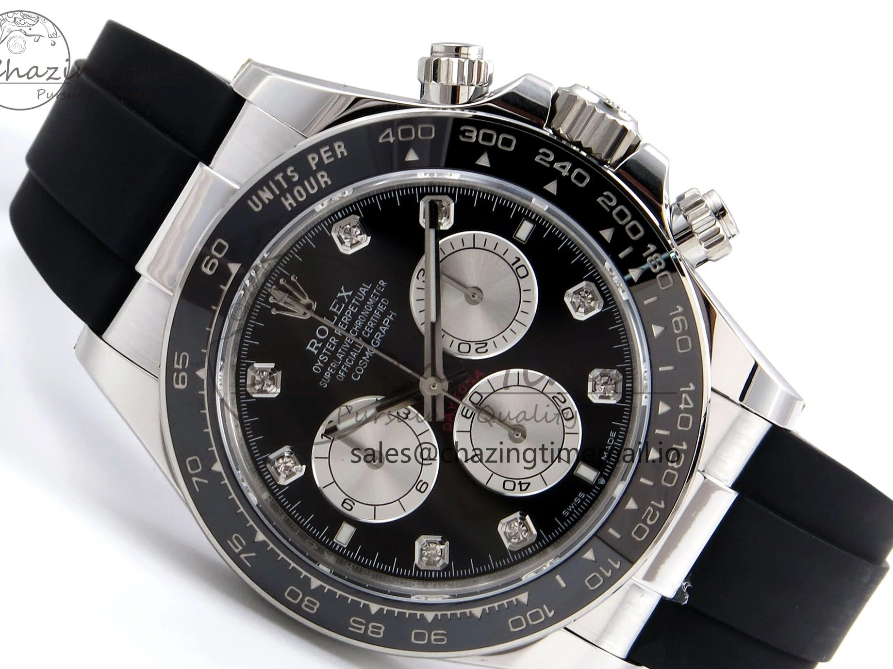 0417 EyeCatching Daytona 126519 LN APSF 1:1 Best Edition Black Diamonds Dial on Oysterflex Strap SH4131（Gain Weight） 1027